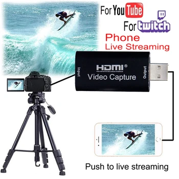 USB2.0 HDMI 4K 30Hz Filmavimo HDMI USB 2.0 Video Capture Card Game Įrašų Dėžutė, skirta 
