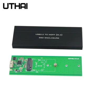 UTHAI G03 NGFF su USB3.0 Mobiliojo Standžiojo disko dėžutė M. 2 SSD Adapterio Kortelės Išorės Talpyklos Atveju m2 SSD USB 3.0 HDD Atveju