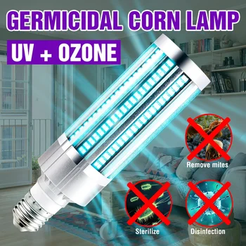 UV-C Lempa, LED Kukurūzų Svogūno Virus Kit Baktericidiniu 220V LED Baktericidinį Lempa Ultravioletinė Dezinfekavimo Šviesos Ozono sterilizacija 60W