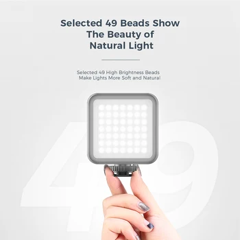 Ulanzi 6W Mini LED Vaizdo Šviesos, Tolygus Šviesumo Reguliavimas 2000mAh 5500K Fotografijos Apšvietimo U Šviesus Vlog Užpildykite Šviesa