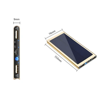 Ultra Plonas 20000mah Nešiojamas Saulės Energijos Banko Išorės Baterija, Įkroviklis, 2 USB LED Powerbank Už Xiaomi 