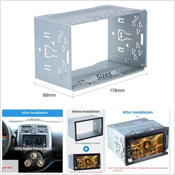 Universalus 2 DIN Fasciją Montavimo Brūkšnys Rinkinys, Skirtas Automobilių Radijo DVD Stereo Įrengimas