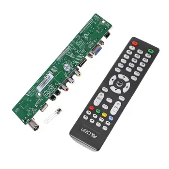 Universalus LCD Valdiklio Tvarkyklę Valdybos Rinkinys V29 AV TV VGA, HDMI, USB Sąsaja 4XFB