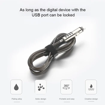Universalus USB Sąsaja Nešiojamą kompiuterį Apsaugos Užraktas