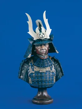 Unpainted Komplektas 1/8 japonijos samurajų kario 1/8 krūtinė pav Istorinė Figūra, Dervų Rinkinys