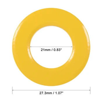 Uxcell 8pcs 21 x 39 x 8.5 mm Ferito Žiedas Geležies Milteliai Toroid Šerdys Geltona Balta