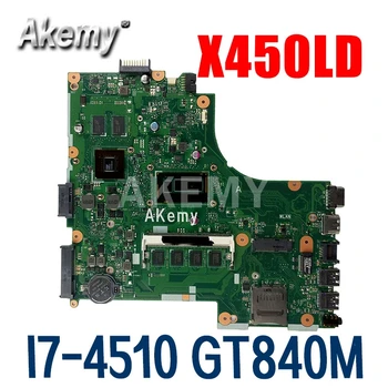 Už Asus X450LD X450LN Y481L F450L nešiojamas plokštė išbandyti darbo, originalus mainboard I7-4510 4GB Atminties GT840M