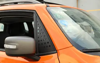 Už Jeep Renegade 2016-2019 Priekiniai Galinio Trikampio Lango Stiklo Plokštės Apdailos Dangtelio Apdaila Lipdukas Juodas Automobilio Eksterjero Priedų