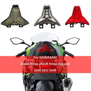Už KAWASAKI Ninja 250 400 ZX-10R ZX10R ZX-10RR ZX10RR Z1000-2018 m. LED Uodegos Šviesos Integruota Stabdžių Stop Posūkio Signalo Lemputė