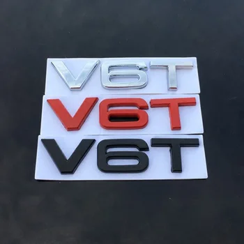 V6T V8T Emblema Raidžių Skaičius Chrome 
