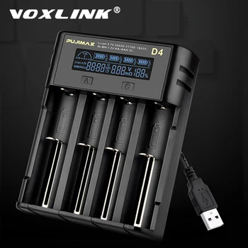 VOXLINK 18650 baterijos kroviklis LCDscreen parodyti greito įkrovimo 26650 18350 21700 22650 1.2 V Li-ion Įkraunama Baterija įkroviklis