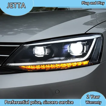 VW Jetta 2011-2018 Mk6 DRL Dienos Žibintus Žibintas LED Bi Xenon Lemputė, Rūko Žibintai Tuning, Automobilių Reikmenys