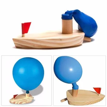 Vaikai, Vonios Žaislai, Mediniai Balionas Varomas laivas Mokslo Mokymosi Klasikinis Švietimo Ankstyvo Vystymosi Žaislai Vaikams Gimtadienio Žaislas
