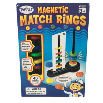 Vaikams mokomieji Krūvą Žaislų Montessori Magnetinio Rungtynės Žiedai Fizikos Žaislas, skirtas Ankstyvo Mokymosi Explor Magija Magnetinio Feld
