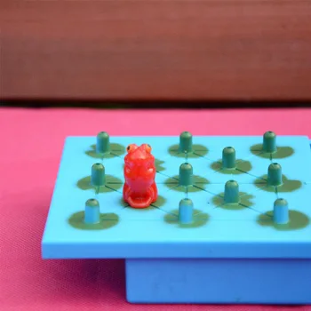 Vaikas Loginis žaidimas varlė solitaire žaidimas šokinėja intelektas Šachmatų Žaislai vaikams švietimo Smegenų kibinimas įspūdį su 40 iššūkis korteles