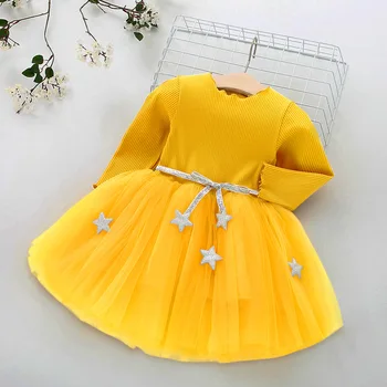 Vaikų Drabužiai 2020 M. Pavasarį Naujas Modelis, Mergina ilgomis Rankovėmis Suknelė Princesė Kūdikių Suknelė