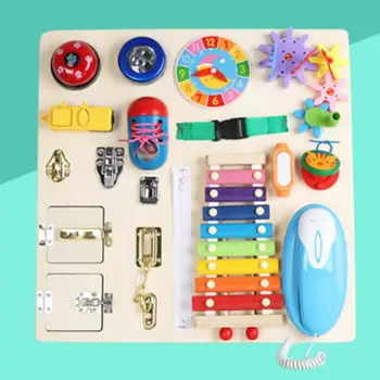 Vaikų Montessori Mokymo Žaislai, Kūdikių Užimtas Valdybos Batraiščių Išlaisvinti Ankstyvojo Ugdymo Veiklos Valdybos Įgūdžius, Žaislai, Kalėdų Dovana