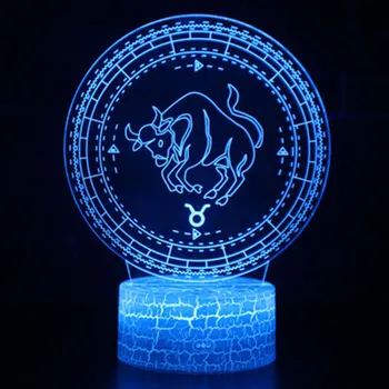 Vandenis tema 3D LED Lempos naktį šviesos 7 Spalvų Keitimas Palieskite Nuotaika Lempos Kalėdinių Dropshippping