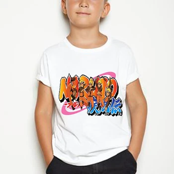 Vasaros Vaikų Marškinėliai Naruto Trumpas Rankovės KAKASHI Anime Marškinėliai Streetwear Hip-Hop Drabužiai Berniukams medvilnės Tshirts Bamblys Merginų Topai