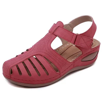 Vasaros bateliai moteris Kablys linijos Pleišto sandalai Klasikinis Platforma Lauko Gladiatorių sandalai moterims Atsitiktinis 2020 Naujas