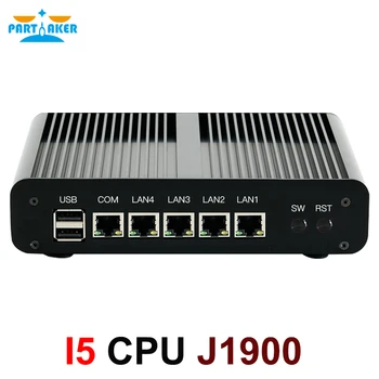 Ventiliatoriaus Mini PC pfSense Serverio Celeron J1900 Quad Core 4 Gigabit LAN Firewall Router Windows 10/8/7 Nettop HTPC RJ45 VGA Minipc