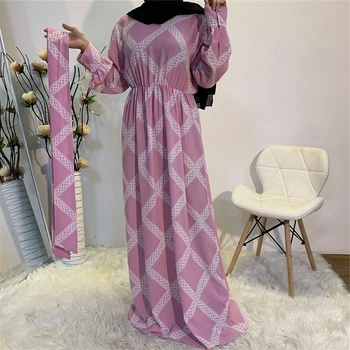 Vestidos Kaftan Dubajus Abaja Turkijos Musulmonų Mados Suknelė, Hijab Islamas Drabužių Abayas Maxi Suknelės Moterims Caftan Skraiste Femme