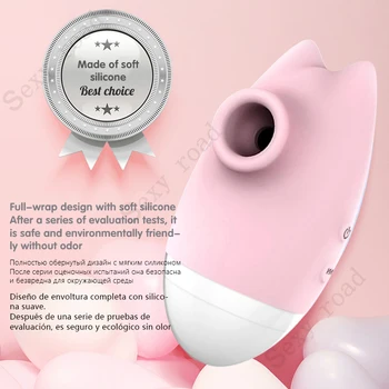 Vibratorius sekso žaislai moteris Pink cartoon kelia atvartu clit sucker Silikono įkrovimo Mini spenelių gyvis liežuvio vibratorius laižyti Poroms