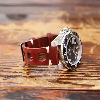 Vientisos Spalvos Watchband natūralios Odos Rankų susiuvimo Derliaus Diržu, Rolex Laikrodžių Vyrams Watchbands Dirželis 18mm 20mm 24mm 22mm