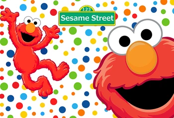 Vinilo Sesame Street Šalies Reklama spalvinga taškus Vaikų Gimtadienio Apdailos Photocall Fonas Foto Studija 220x150cm