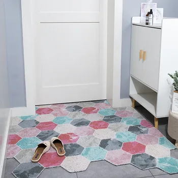 Virtuvės kilimas užsakymą nereguliarus heteroseksualių grindų kilimėlis Šiaurės minimalistinio neslidus PVC vielos žiedą, durų kilimėlis įėjimo trinties dulkių kilimėlis