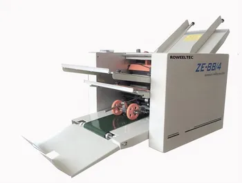 Visiškai Naujas Automatinis Popieriaus lankstymo mašina Popieriaus Aplanką Mašina ZE-8B/4 4 Kartus plokštė te