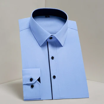 Vyriški Atsitiktinis ilgomis Rankovėmis Standard Edition Oficialaus Marškinėliai Oficialių Verslo Mygtuką Tvilas