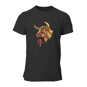Vyriški marškinėliai Kinijos Zodiako Naujų Metų Aukso Jautis 2021 Mielas Trumpas Rankovės Negabaritinių Cosplay Cool Plus Size 32192