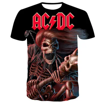 Vyriški metalo, roko grupė marškinėliai Vasaros trumparankoviai marškinėliai vyriški plius dydis T-shirt vyrams hip-hop 3D spausdinimo komfortą T-shirt