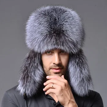 Vyrų Žiemos Bombonešis Skrybėlę Suaugusiųjų Vyrų Purus Imitacija Fox Fur Sutirštės Dangtelis Šiltas, Ausų Apsaugos Rusų Lauko Vėjo Kepurės H7183