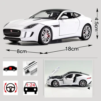 WELLY 1:24 Jaguar F-Type automobilių lieti automobilio modelis, modeliavimas, automobilių apdailos surinkimo dovana žaislas liejimo modelis berniukas