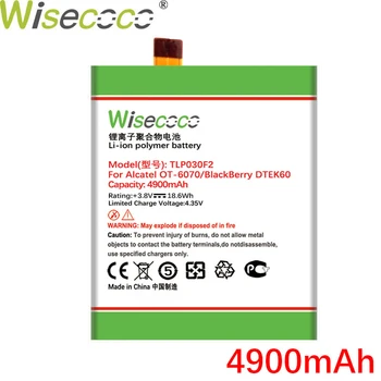 WISECOCO 4900mAh TLP030F2 Baterija BlackBerry DTEK60 Už Alcatel One Touch OT-6070 Mobilusis Telefonas, Nauja Baterija+Sekimo Numerį