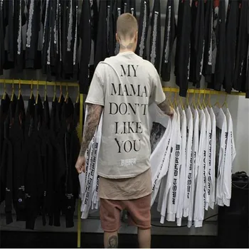 WZZAE Vyrų marškinėliai Justin Bieber Tikslas Kelionių Hip-Hop trumpomis Rankovėmis T-shirt Vyrai Mano Mama nepatinka Jums Laišką Išspausdinti Viršūnes Tee