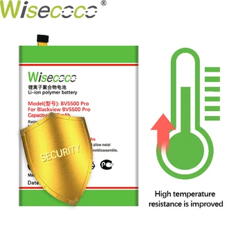 Wisecoco BV5500 5550mAh Baterija Blackview BV5500 BV 5500 Pro Telefonas Aukštos kokybės +Sekimo Numerį