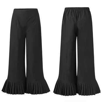 Womesn Elegantiškas OLIS Office Kelnės Celmia Pločio Kojų Kelnės 2021 Mados Ilgai Palazzo Plius Dydis Atsitiktinis Palaidų Kietas Pantalones Femme