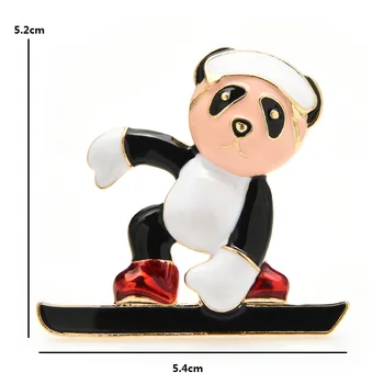 Wuli&baby 2021 Skateboard Panda Sages Moterims Unisex Mielas Gyvūnas Sporto Priežastinis Šaliai, Sagės, Segtukai, Dovanos