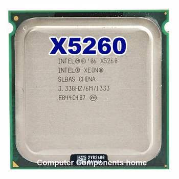 X5260 procesorius CPU 3.33 GHz 6MB L2 Dual-Core darbo 775 plokštė INTEL xeon
