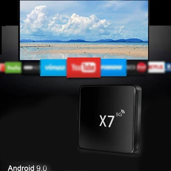 X7 TV Box 4GB+32GB Quad Core Dual Band 2.4 G/5G Media Player WIFI ES Plug