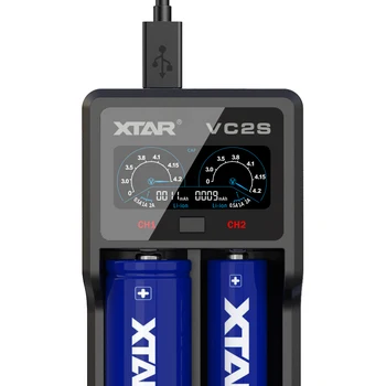 XTAR VC2 S VC2S Spalvinga VA LCD Ekranas Taikomos 10440/14500/14650/16340/22650/17500/26650/18350/18490/18500/18650/20700/21700