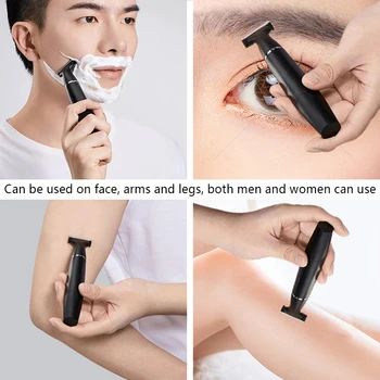 Xiaomi MNS elektrinį skustuvą, vyrų barzdos skutimosi plaukų žoliapjovės vieno disko plaunamas skustuvas moterims viso kūno plaukų kirpimas