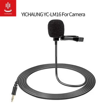 YICHUANG 1,5 m Metalo, Mikrofonas (3,5 mm Jack Lavalier prisegamas Mikrofonai Mini Garso Mic Fotoaparatas