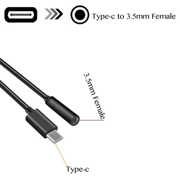 YSAGi USB, C tipo, 3,5 mm ausinių lizdas adapteris Aux audio line VPK muzikos chip konverteris Huawei 