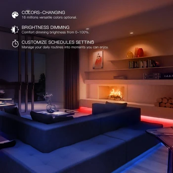 Yeelight RGB LED 2M Smart Šviesos Ruože 1S Smart Home Mi Home APP WiFi Veikia su Alexa 