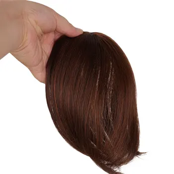 įrašą pakraštyje kirpčiukai plaukų perukas vienetų, sintetinis pluoštas natūralių plaukų spalva juoda ruda plaukų pratęsimo priekiniai tvarkingas galvos apdangalai MUMUPI
