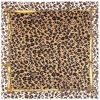 Šilko Ruoželinį Moterų Skara Klasikinis Leopardas Spausdinti Aikštėje Šalikai Prabangos Prekės Didelės Skaros 130*130cm Hijab šalikai, šaliai, kaklaskarės moterims